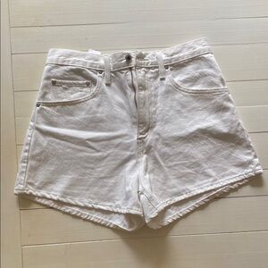 Levi's Silver Tab Mom Shorts White Jean Relaxed Fit
